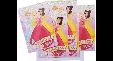 Uitnodigingen Disney Prinsesjes 5 stuks