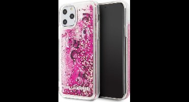Apple iPhone 11 Pro Max Karl Lagerfeld Backcover Glitter Floating charms - Rose Gold