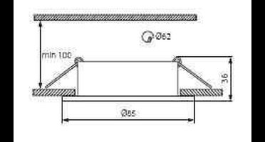 Kanlux MARIN inbouwspot rond chroom