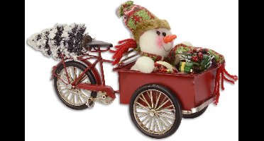 MadDeco - Blikken decoratie - bakfiets - kerstboom - sneeuwpop