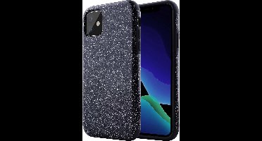 Ntech hoesje Geschikt voor iPhone 11 Glitter TPU Back Hoesje - Zwart