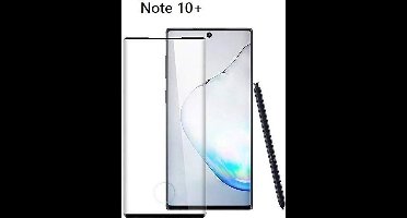 Hoes Geschikt voor Samsung Galaxy Note 10 Plus Full glue Protector Zwart - Ntech