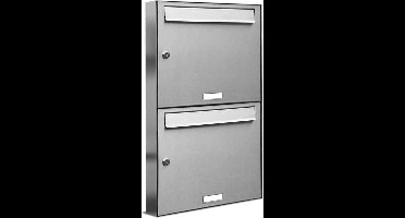 Wandbrievenbus - wandbrievenbus- brievenbus - 2 adressen - RVS