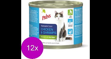 Prins Naturecare Cat 200 g - Kattenvoer - 12 x Kip&Garnaal