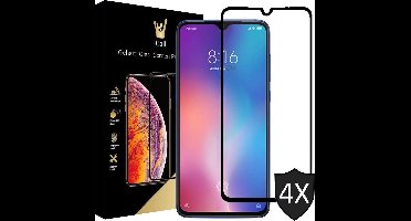 Screenprotector geschikt voor Xiaomi Mi 9 - Tempered Gehard Glas - Full Screen Volledig Beeld - iCall - 4 Stuks