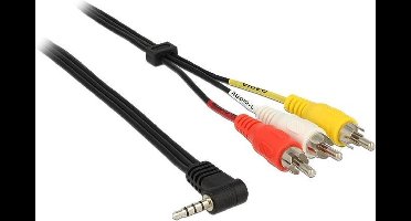 3,5mm Jack 4-polig - Composiet audio video kabel - versie rechts/links/video/massa (TRRS) - 1,5 meter
