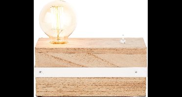 Tafellamp Whitewood 1-lichts hout/wit