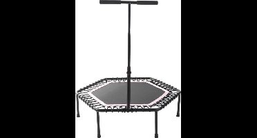 Gorilla Sports Fitness Trampoline - Roze - ø 100 cm - Met verstelbaar handvat