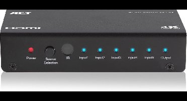 ACT 5 x 1 HDMI switch, 3D en 4K ondersteuning AC7840