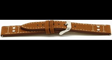 Horlogeband H367 Pilots Bruin 22x20 mm