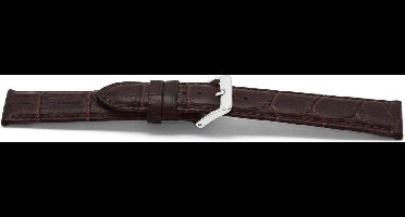 Horlogeband Universeel C348 Leder Bruin 12mm