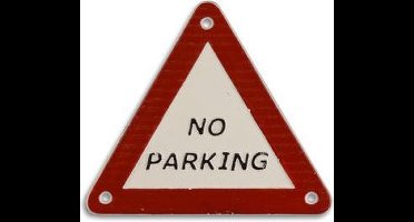 Maddeco - Gietijzeren - wandbord - No - Parking - gevaren - driehoek - gietijzer