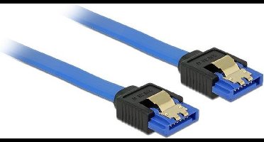 SATA datakabel - plat - SATA600 - 6 Gbit/s / blauw - 0,30 meter