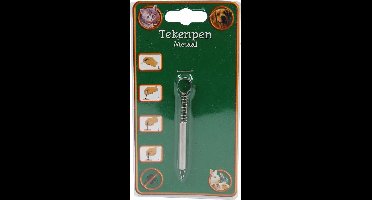 Boon tekenpen metaal 8 cm zilver