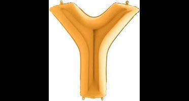 Folieballon letter Y goud (100cm)