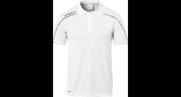 Uhlsport Stream 22 Polo Shirt Heren Sportpolo - Maat L  - Mannen - wit/zwart