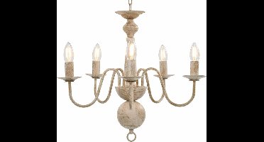 vidaXL - Kroonluchter - 5xE14 - antiekwit