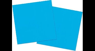 Folat - Azuur Blauwe Servetten - 33x 33 cm (20 stuks)