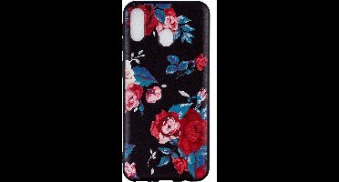 Shop4 - Samsung Galaxy M20 (Power) Hoesje - Zachte Back Case Rozen