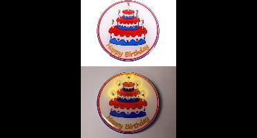 Button met lampjes Happy Birthday