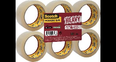Scotch verpakkingstape - 6 stuks - 50x66 mm - PP - Transparant