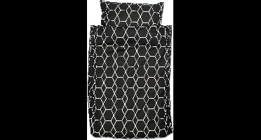 Briljant Baby Dekbedovertrek Grid - Junior - 120x150 - Zwart