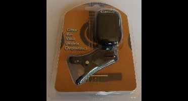 Classic clip on tuner Chromatisch stemapparaat voor gitaar, bas, ukelele en viool