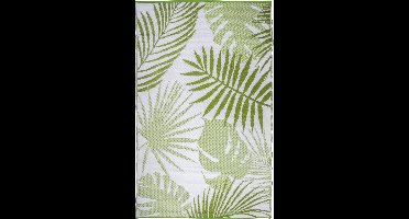 Esschert Design Jungle Leaves Tuintapijt- 240x150cm - Groen Wit