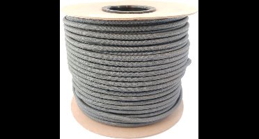 100 meter Elastisch Touw - Grijs - 8mm - elastiek op rol
