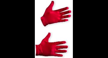 Handschoenen - Rood Satijn - Circa 20 cm - Piet Attribuut - Een Paar