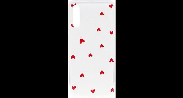 Shop4 - Samsung Galaxy A70 Hoesje - Zachte Back Case Hartjes
