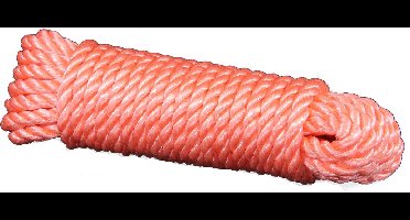 10 mtr - Touw PP - Oranje - 12mm - Geslagen Koord