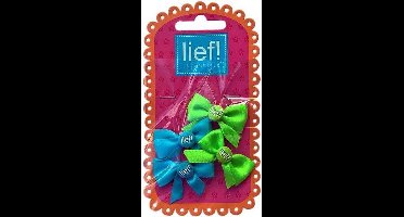 Strikjes klittenbandelastiekjes / Baby elastiekjes Blauw/Groen - Lief Lifestyle