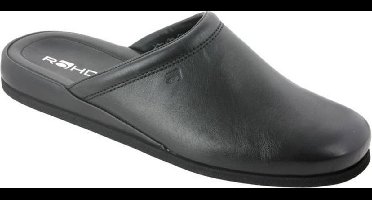 Rohde heren Pantoffels - leer - zwart - 6600-90 - Maat 42