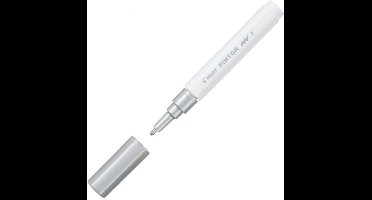 Pilot Pintor Zilveren Verfstift - Fine marker met 1,0mm schrijfbreedte - Inkt op waterbasis - Dekt op elk oppervlak, zelfs de donkerste - Teken, kleur, versier, markeer, schrijf, kalligrafeer…