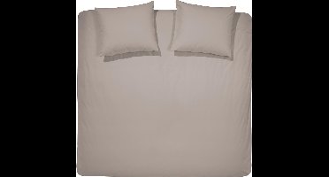 Cinderella Weekend Dekbedovertrek - 2 persoons - Katoen - 200 x 200/220 cm - Taupe + 2 kussenslopen 60x70