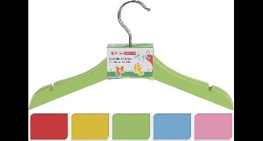 Storage Solutions kledinghangers voor kinderen - 2x stuks - hout - Klerenhangers - roze