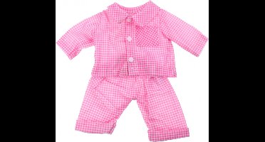 Johntoy Baby Poppenkleren Roze Ruit