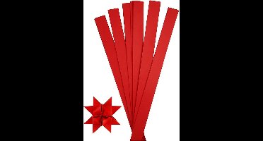 Vlechtstroken - Papierstroken - DIY Hobby Decoratie - Rood - Afmetingen 73x11,5 cm - Breedte 25 mm - Set van 100