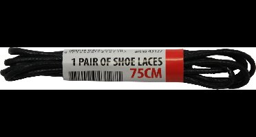 Zwart Ronde Wax Schoenveters veters 1 paar 2,5mm x 75cm