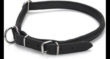 Beeztees leren halsband Djenga. Zwart. 59 cm.