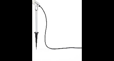 Konstsmide 7968 Prikspot - Monza PowerLED Richtbare Spotlight 12V op Tuinspies - 47.5 cm - 1x 3W - Warmwit 3000K - Geborsteld Aluminium
