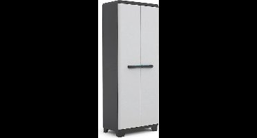 Kis Linear Opbergkast hoog- 68x173x39 cm - Grijs/Zwart