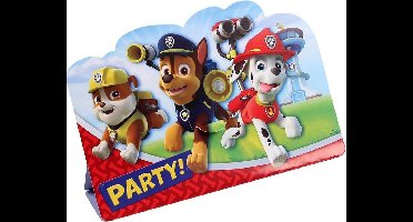 PAW Patrol™ uitnodigingen met enveloppen - Feestdecoratievoorwerp