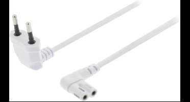 Valueline Stroomkabel met C7 / 8-vormige plug - haaks / wit (voor o.a. Sonos) - 5 meter