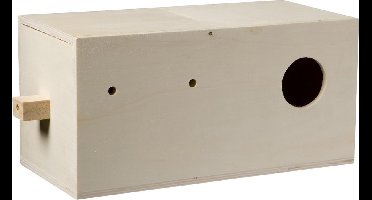 Fauna Broedkastje Agaporniden Opening 50 Mm - Vogelbroedbenodigheden - 29.5x14.5x14.5 cm Houtkleur