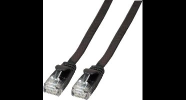 EFB Elektronik K8107SW.3 RJ45 Netwerkkabel, patchkabel CAT 6A U/UTP 3.00 m Zwart Zeer flexibel, Vlambestendig, Halogeenvrij, Snagless, Vergulde steekcontacten