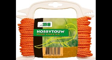 Hobbytouw oranje 6 mm x 10 mtr