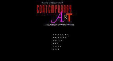 Theories & Documents of Contemporary Art - A Sourcebook of Artists Writings (Paper)