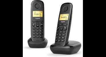 Gigaset A170 Duo Analog/DECT telephone Zwart geen ondersteuning in Nederland
